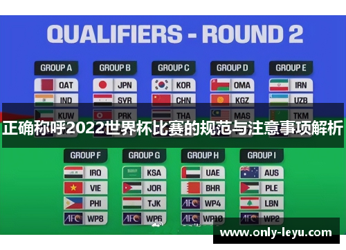 正确称呼2022世界杯比赛的规范与注意事项解析