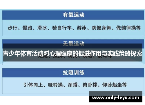青少年体育活动对心理健康的促进作用与实践策略探索